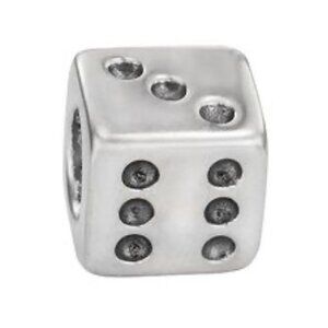 Pandora Retired Lucky Dice Silver Charm